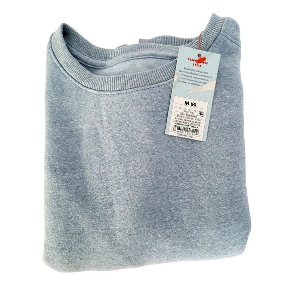 Cat & Jack Blue Crewneck Sweatshirt M (8) Cotton & Recycled Polyester - Picture 3 of 4